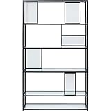 Kare Skyler 115x195cm Regal, Glas, 185x115x30cm, Schwarz