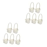 GANAZONO 10 Stück Rattan-Korb Vintage-Heimdekoration Rattan-Handkorb Gewebter Blumenkorb Mini-Rattan-Korb Obstaufbewahrungszubehör Blumen-Aufbewahrungskorb Obstkorb Bambus Weißes