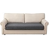 Eismodra Sofa Überzug,Sofabezug 3 Sitzer,Anti-Rutsch-Couch Überzug für L Form Sofaschoner Chaiselongue Ecksofa 2 Sitzer Schonbezüge Wohnzimmer Sessel Hunde Haustiere,Dunkelgrau,90x160cm(nur 1 Stück)