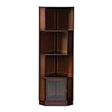 ULSUE Eckregal Organizer Rack Einfacher Eckschrank Wohnzimmer Dreieckschrank Dekorative Aufbewahrung (Farbe : Braun, Size : 139x35x35cm)