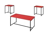 Lilola Home GT Couchtisch und Beistelltisch, Karbonfaser, 3-teiliges Set