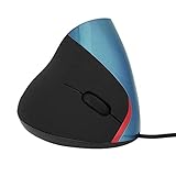 VBESTLIFE 3200 DPI USB Vertikale Kabelgebundene Maus,Ergonomisches Handballenauflage Gaming Mäuse,geeignet für Spiel, Zuhause, Büro, Net-Bar, etc.(Blau)