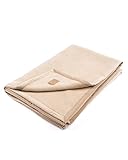 Ritter Decken Kirman Schah Kaschmir Decke | 100% Kaschmir | Naturbelassen | Hochwertige Tagesdecke Creme | 150x220cm