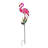 DOITOOL 1 Stück Flamingo-Bodenlampe Rosa Dekorationen Außen-Stehlampen Dekorative Außenleuchten Solar-Flamingo-Leuchten Flamingo-Led-Solarleuchten Außenpfahlleuchten