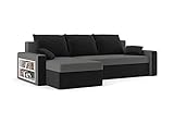 Sofini Ecksofa Drive mit Schlaffunktion! Best Ecksofa! Couch mit Bettkasten und Regalfächer! (Haiti 14+ Haiti 17)