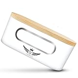 VALELA Brotkasten - Brotbox aus Metall - Bread Bin ideal zum Brot aufbewahren- Metall Brotbehälter mit Schneidebrett - Vintage Bread Box Bambus- Brot Aufbewahrungsbox