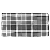 INLIFE Palettensofa-Kissen Grau Karomuster 80x40x10 cm,1.15kg,314472