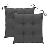 YuMeng Stuhlkissen 2 STK Sitzkissen, Stuhlpolster, Stuhl Kissen, Sitzpolster, Chair Cushion, Stuhlauflage, Anthrazit 50x50x7 cm Stoff