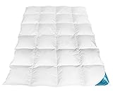Sandaro Home Daunendecke 135x200 cm Natur-Daunen Ganzjahres Decke Steppdecke Daunendecken Gänsedaunen Federn 100% Natur 1100gr.