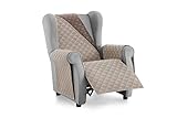 Textil-home Sesselschoner Relax MALU, 1 Sitzer - Reversibel gepolsterter Sofaschutz. Farbe Beige