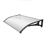 SmartSun Vordach Evoke Aluminium 150 x 80 cm, Dicke 2,7 mm, extrem widerstandsfähig, Türschutz