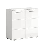 xonox.home Kommode Prego X98A9901 Kommode Schrank in Front weiß Hochglanz Front weiß Nb. ca.80x83x37 cm