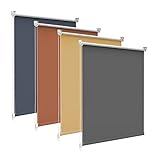 bobodeco Verdunklungsrollo ohne Bohren & mit Bohren, Verdunkelungsrollo Klemmfix, Dunkelgrau 110x160cm (BxH), Thermorollo Sichtschutz und Sonnenchutz, Rollos Hitzeschutz für Fenster & Tür