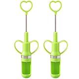 Luxshiny 2 Stück Kirschentkerner Kirschentsteiner Olivenentkerner Kirschentkerner Kirschkernentferner Werkzeuge Küchenutensilien Gadget für Zuhause Grün