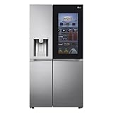 LG Electronics GSXV90PZAF Side-by-Side mit InstaView Door-in-Door | Eis-, Crushed Ice- und Wasserspender | 635 Liter Kapazität | Festwasseranschluss | Platinum Silver