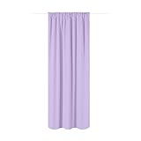 JEMIDI Vorhang Blickdicht 140x250cm - Gardine mit Kräuselband Universalband - 100% Polyester Schal lang für Wohnzimmer Schlafzimmer - lila