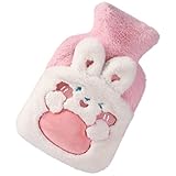 MAGICLULU Plüsch-Wärmbeutel Stofftiere Taschen-Handwärmer Plüsch-Stofftiere Handwärmer Für Kinder Plüschtiere Winterbedarf Wärmflasche Gummi-Fütterungsflasche Wasserflasche
