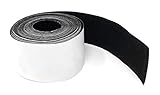 Hochwertiges Filzband stark selbstklebend 4 Meter lang, 50mm breit in Schwarz - Filzklebeband - Möbelgleiter, Anti Quietsch und Anti Kratz Band - Tische, Schränke, Dämmung von Klappergeräuschen