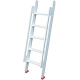 Hochbett Leiter Etagenleiter mit rutschfesten Gummifüßen und Handlauf, Etagenbettleiter aus Massivholz for Wohnheimbetten und Hochbetten, bodenstehende Leiter (Size : 5-Step/Tall 1.5m)