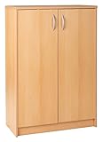 nicht zutreffend Kommode mit 2 Türen - Buche - 74 cm breit - Sideboard Mehrzweckschrank