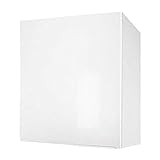 Berlioz Creations CP6HB Hängeschrank für Küche mit 1 Tür in weißem Hochglanz, 60 x 34 x 70 cm, 100 Prozent französische Herstellung