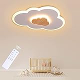 FANLG LED Deckenlampe Kinderzimmer Lampe Deckenleuchte LED Wolkenlampe Deckenlampe dimmbar mit Fernbedienung 3000K-6000K 40CM 20W LED Deckenleuchte holz für Kinderzimmer | Schlafzimmer | Wohnzimmer