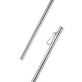 Schleuderstab 100cm (Silber) aus Aluminium, Gardinenstab für Paneelwagen, Schiebegardinen, Vorhänge oder Flächenvorhänge