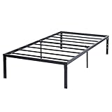 Homy Casa Inc Lattenrost für Doppelbetten aus Metall, robuste Plattform mit Stauraum unter dem Bett, keine Boxspringfeder erforderlich, rutschfest, schwarz, L 188 x B 38,6 x H 14,2 cm