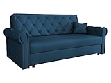 Mirjan24 Sofa Viva Roma IV mit Schlaffunktion, 4 Sitzer Polstersofa mit Bettkasten inkl. Kissen, Schlafsofa, Bettsofa, Sofagarnitur, Farbauswahl, Wohnlandschaft (Kronos 09)