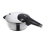 WMF Perfect Premium Schnellkochtopf Induktion 3l, Dampfkochtopf 22 cm, Cromargan Edelstahl poliert, 2 Kochstufen, All-In-One-Drehknopf