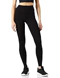Amazon Essentials Damen Lauf-Leggings mit Hohem Bund, Schwarz, 38