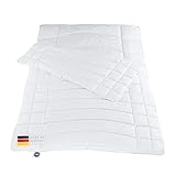 moe Breezy Dream 4 Jahreszeiten Bettdecke 155x220 - temperaturregulierende Steppdecke, Bettdecke, Made in Germany, Bezug 100% Baumwolle, auch für Allergiker geeignet, Füllmenge 800/600 g