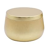 Kleines Kerzen-Vorratsglas mit Deckel, Weißblech, Metall, Süßigkeiten, Schmuck, Münzen, Organizer, Vorratsdose mit Deckel für Badezimmer