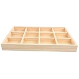 EXCEART Perlentablett Holzschubladen Holzpalette Perlen-Aufbewahrungstablett Kosmetik-Organizer Schmuckstück-Dislpaly-Schale Holz-Schmuckteller Schmuck-Organizer Holz-Display