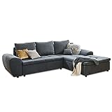 Kabs® Ecksofa Isa - gemütliches graues Sofa in L Form mit Bettkasten & Schlaffunktion, Longchair rechts, Moderne Couch mit Bezug aus Polyester Mix, Zeitlose Eckcouch, Maße: 278 x 85 x 192 cm