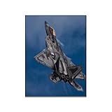 HOWDA Wandkunst Malerei Bild Moderne Raptor Fighter Poster F 22 Aircraft Lover Geschenk Poster leinwand bilder Wand Bilder Poster für Schlafzimmer Wohnzimmer Dekor (30x45cm Kein Rahmen)