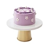 GRFIT Kuchenständer Personalisierter Marmor-Desserttisch, Nachmittags-Erfrischungsregal, Kuchen-Display-Tablett, Cupcake-Regal Cupcake Ständer (Color : Wit, Size : 25cm)