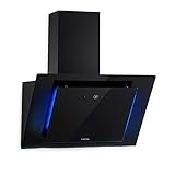 Klarstein Eleonora - Kopffreie Dunstabzugshaube, EEK A++, Abluftleistung: 426 m³/h, Touch Control, RGB-Ambiente-Farbe, 60 dB, Umluft und Abluft, LED Beleuchtung, Fettfilter, 60 cm, schwarz