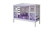 Hausbett Hochbett Spielbett Massivholz Kiefer Weiss teilbar