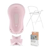 Hylat Baby Badewanne Set mit Gestell und Badewannensitz - für Neugeborene und Babys - stabil und bequem