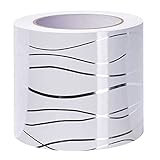 Selbstklebende Bordüre Bronzierende Welle Tapete Bordüren Aufkleber Entfernbare Wandaufkleber Dekoration für Schaufenster Anzeigen Bad Spiegel Küche Fliesen