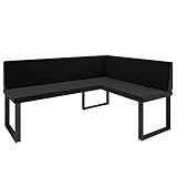 Eckbank Akiko Metal - Eckbankgruppe für Ihrem Esszimmer, Küche modern, Sitzecke, Essecke. Perfekt für Küche, Büro und Rezeption. Solide und Starke Verarbeitung. (INARI 96, 168x128cm rechts)