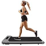 bigzzia Laufband für Zuhause Joggen - Laufbänder Untertisch Laufgerät Elektrisch mit LCD-Display + Fernbedienung Tragbar Heim-Fitnessgerät (Anthrazit)