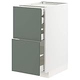 Ikea METOD/MAXIMERA base cb 2 frnts/2 low/1 md/1 hi drw, 40x60 cm, weiß/bodarp grau-grün