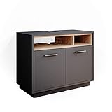 Vicco Waschtischunterschrank Waschbeckenunterschrank Waschtisch Beatrice 80cm (Anthrazit-Sonoma)