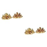 Artibetter 4 Stück Lotus-Räuchergefäß Tischdekoration Weihnachtsdekoration Metallständer Aschesammler Aus Metall Lotusstab Räuchergefäß Eisenplatte Kerzenhalter Mini-Räuchergefäß