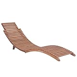 Wakects Liegestuhl für Terrasse, verstellbare Rückenlehne, faltbar, hohe Widerstandsfähigkeit, bequem, aus hartem Teakholz, für Kinder zum Entspannen