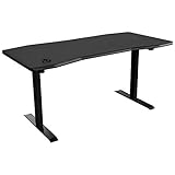 NITRO CONCEPTS D16E Gaming Tisch - Schreibtisch Computertisch 1600x800mm elektrisch höhenverstellbar Carbon Black (Schwarz)