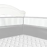 Bettumrandung Babybett Bettschlange Baby Bettnestchen Nestchen für Babybett für Kinderbett Eckenschutz (1 Einheit, Weiß) (Verdickt, 1 Einheit (1 Stück))