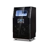 Tragbare Eismaschine 40kg Vollautomatische kleine manuelle Eismaschine, unabhängige automatische transparente Eismaschine, für Privatanwender
